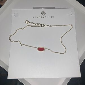 New Kendra Scott Elisa Red Ruby Necklace Pendant